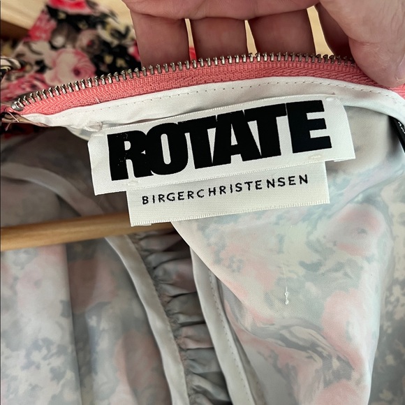 Rotate - Birger Christensen Kim Colorful Floral Puff Long Sleeve Blouse Size 8 - Picture 9 of 11